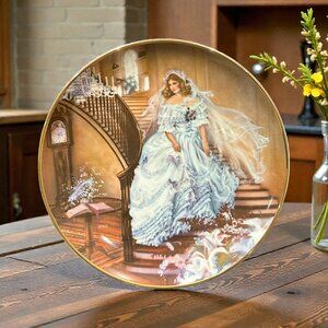 Vintage Rob Sauber Bridal Collector Plate, Portraits of American Brides